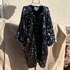 Emerson Fry Black Sequin Jacket
